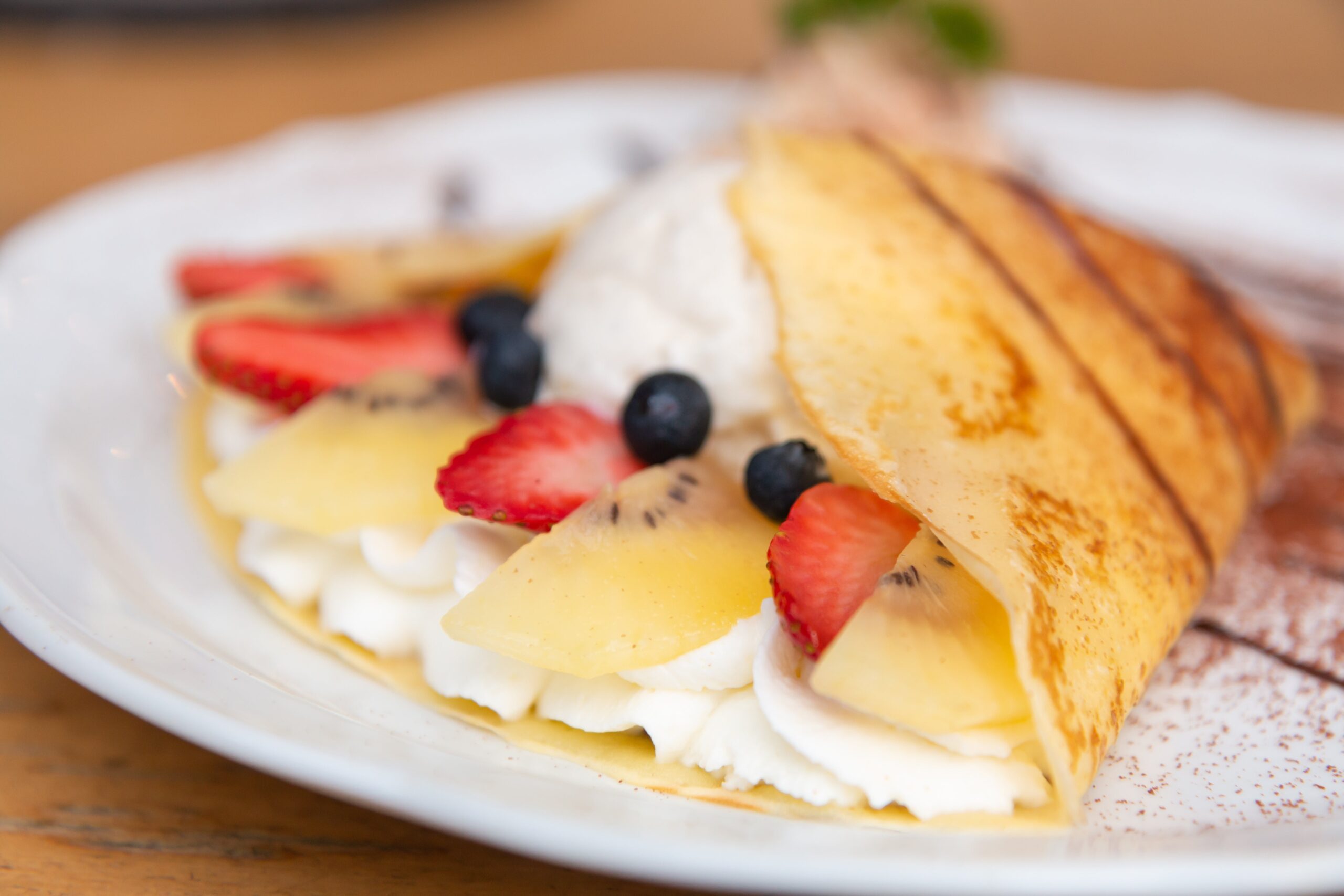 Receita de Crepe sem Glúten de Nozes com Frutas